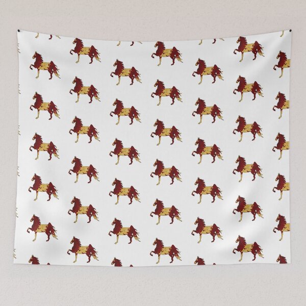 Item preview, Swirly Saddlebred Trotting Red and Yellow designed and sold by theaadesigns.