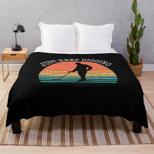 Item preview, Funny Metal detector retro sunset just keep digging  designed and sold by TipTopTapo.