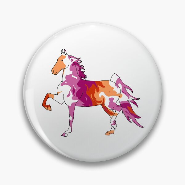 Item preview, Swirly Saddlebred Trotting Pink White Orange designed and sold by theaadesigns.
