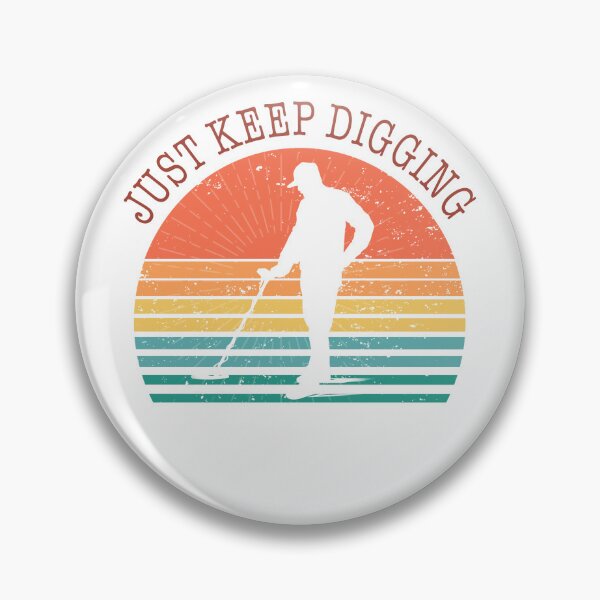 Item preview,  Metal detector retro sunset just keep digging  designed and sold by TipTopTapo.