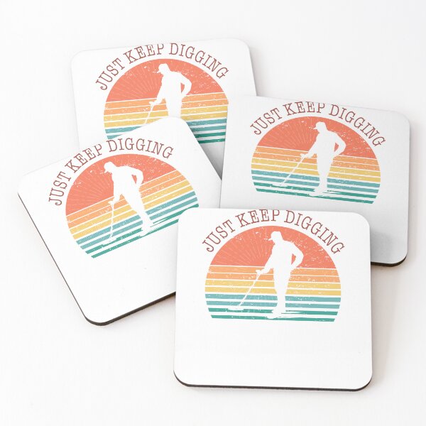 Item preview,  Metal detector retro sunset just keep digging  designed and sold by TipTopTapo.
