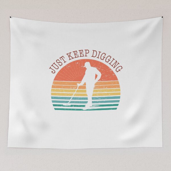 Item preview,  Metal detector retro sunset just keep digging  designed and sold by TipTopTapo.