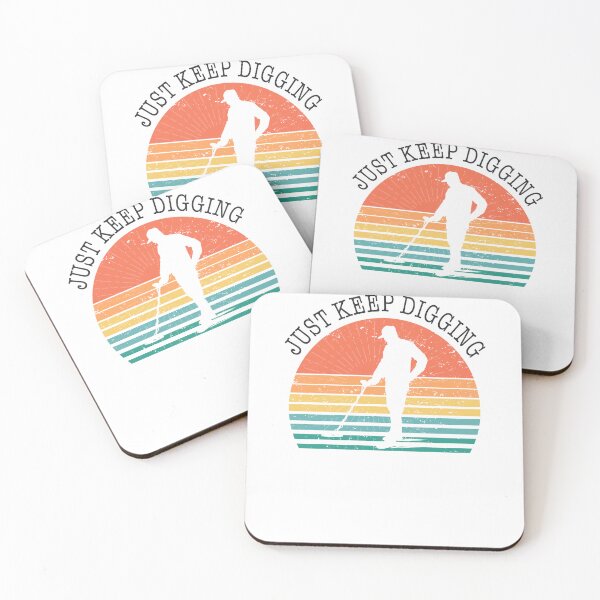 Item preview, Metal detector retro sunset just keep digging  designed and sold by TipTopTapo.