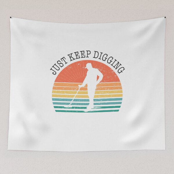 Item preview, Metal detector retro sunset just keep digging  designed and sold by TipTopTapo.