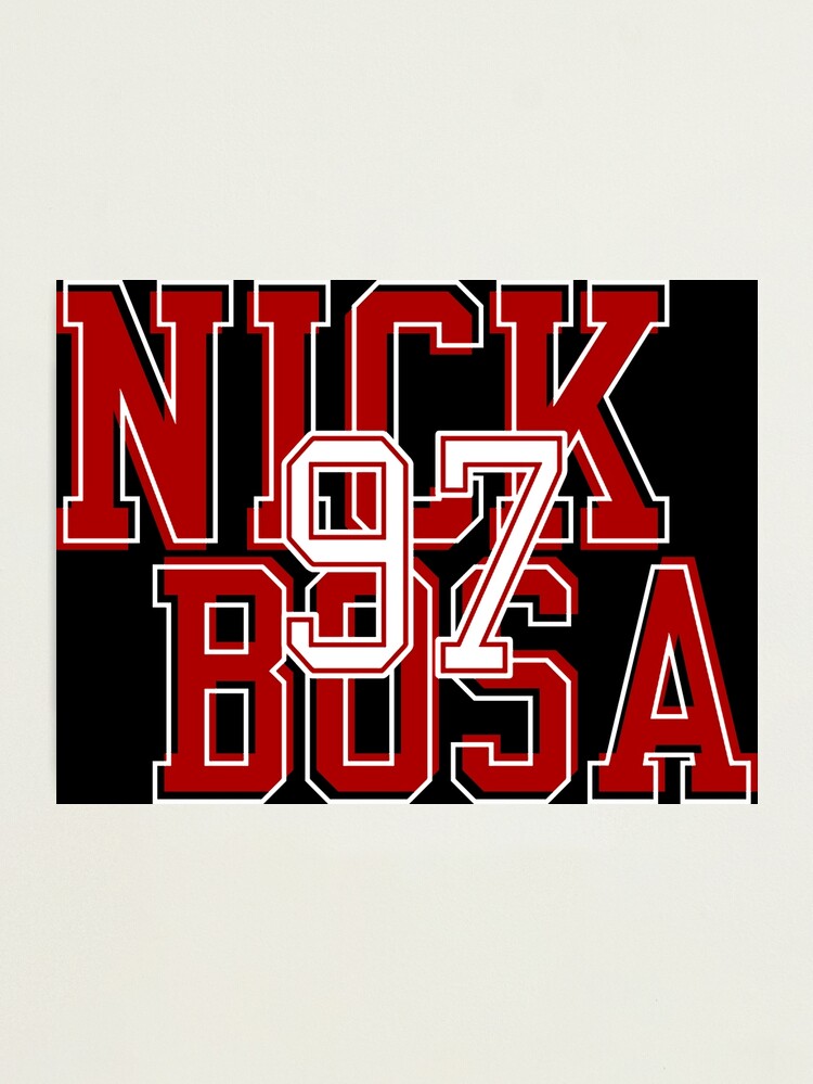 New Adult Red 49ers #97 NICK BOSA jersey