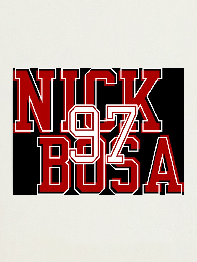 Nick Bosa Jersey Sticker for Sale by aenewby