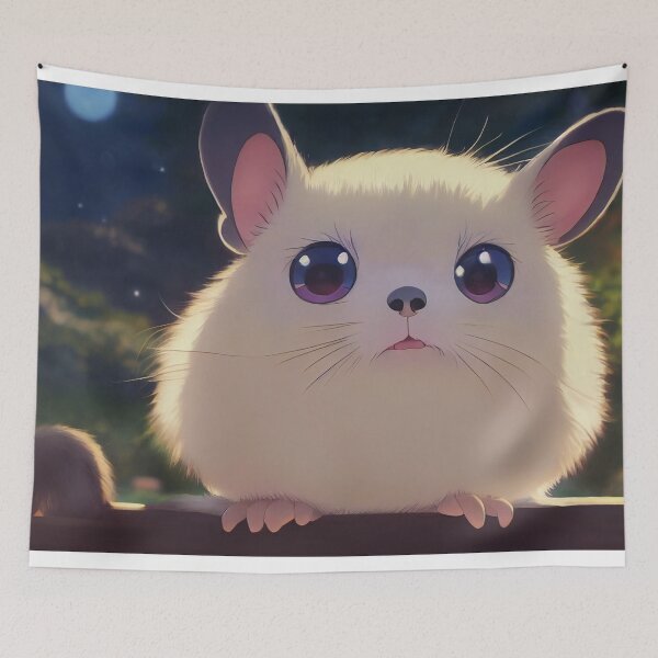 Aperçu de l'œuvre Chinchilla animé, Chinchilla Art créée et vendue par Pet Shelter.