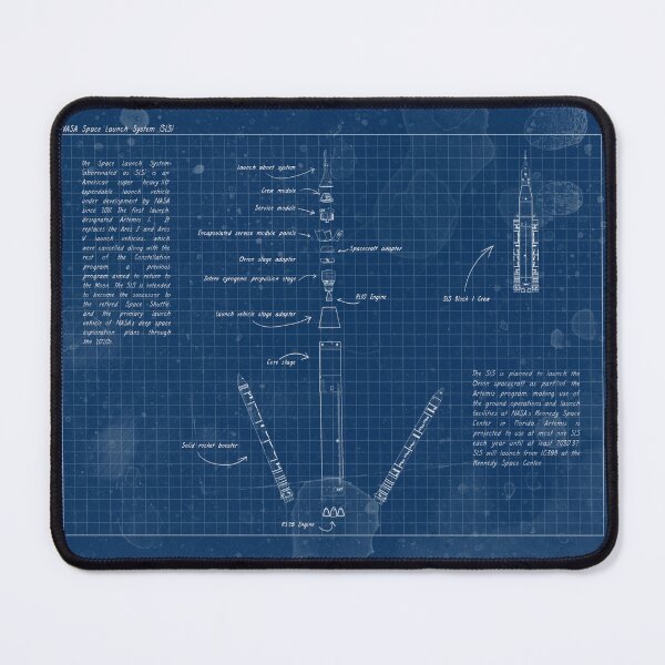 Item preview, NASA SLS Space Launch System Diagram, Blueprint designed and sold by MovieSetStories.