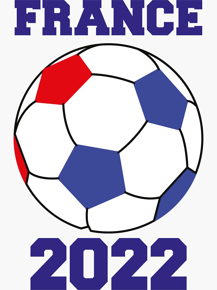 "france Soccer Team 2022 Soccer Ball with french Flag" Sticker for