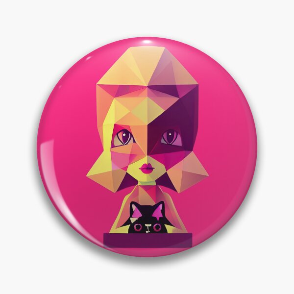 Item preview, Low Poly Girl and Her Toy Cat designed and sold by PolygonXYZ.