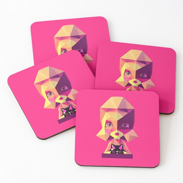 Item preview, Low Poly Girl and Her Toy Cat designed and sold by PolygonXYZ.