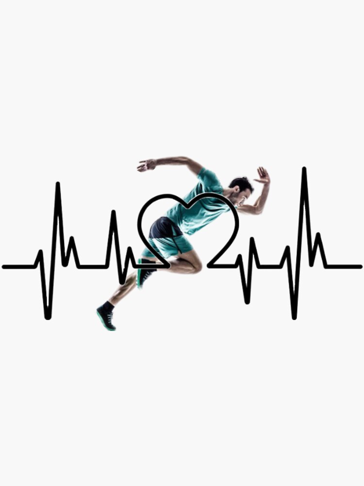 Thumbnail 3 of 3, Sticker, Pulse design running sports designed and sold by Naim Halawi.