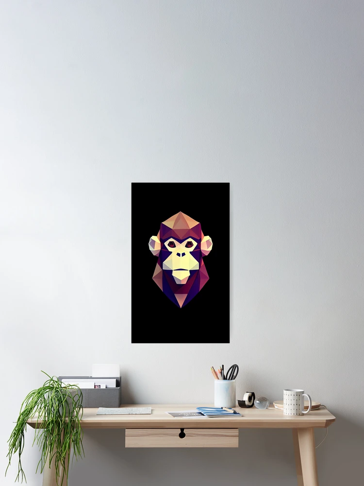 Thumbnail 2 of 3, Poster, Monkey designed and sold by PolygonXYZ.