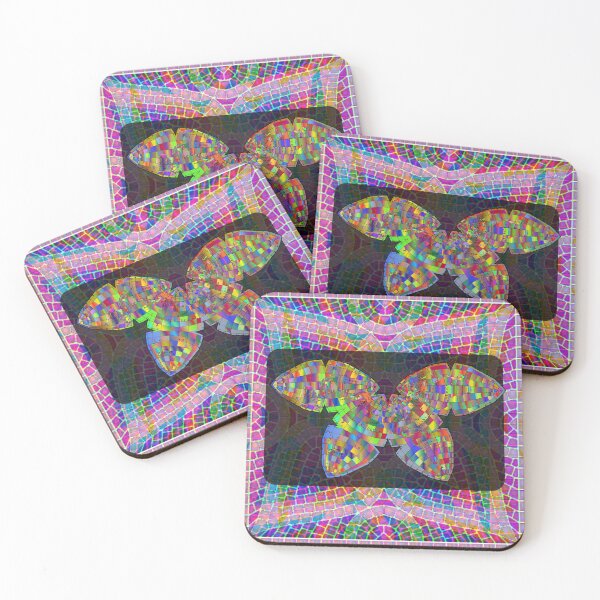 Item preview, Pretty Mosaic Butterfly Pattern Colorful Design designed and sold by EarthArtDesigns.