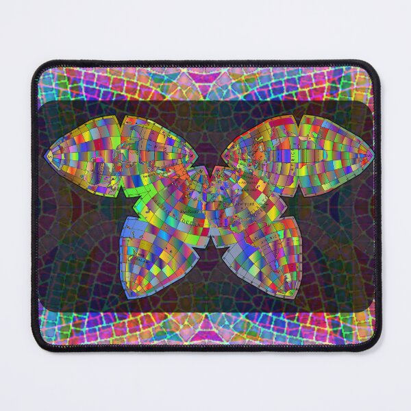 Item preview, Pretty Mosaic Butterfly Pattern Colorful Design designed and sold by EarthArtDesigns.