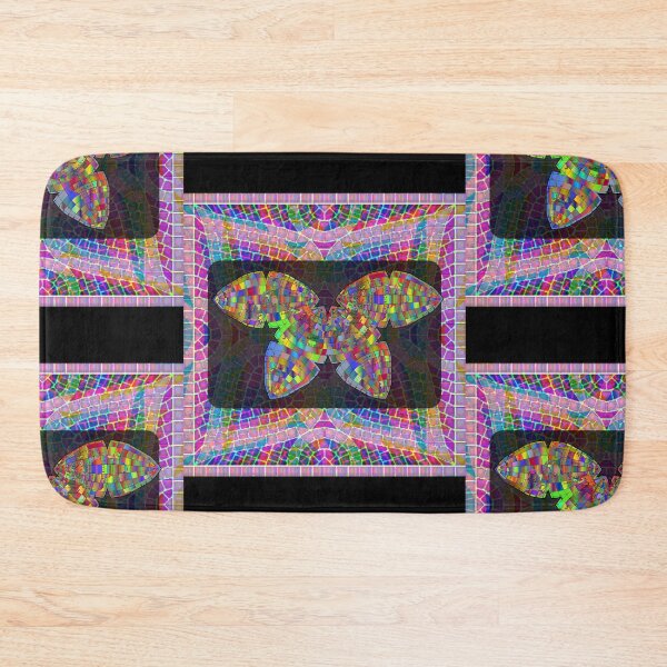 Item preview, Pretty Mosaic Butterfly Pattern Colorful Design designed and sold by EarthArtDesigns.