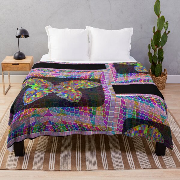 Item preview, Pretty Mosaic Butterfly Pattern Colorful Design designed and sold by EarthArtDesigns.