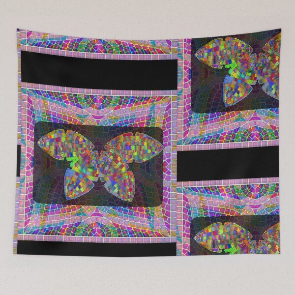Item preview, Pretty Mosaic Butterfly Pattern Colorful Design designed and sold by EarthArtDesigns.