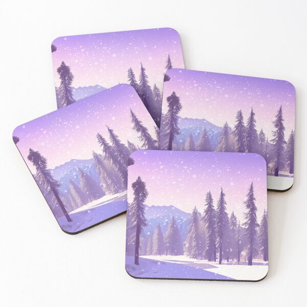 Item preview, Snowy mountain forest designed and sold by inksawakening.