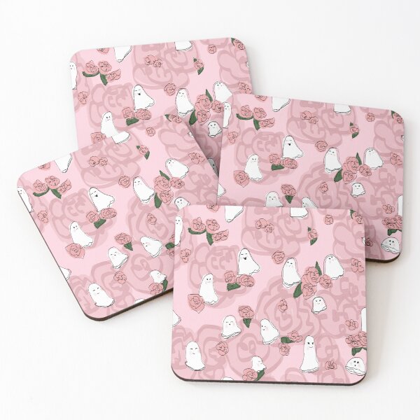 Item preview, Pink Ghosties with Flowers designed and sold by TooCoolUnicorn.