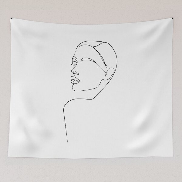 Item preview, Black Line Art , Woman Line Draw Illustration  designed and sold by Ireneart369.