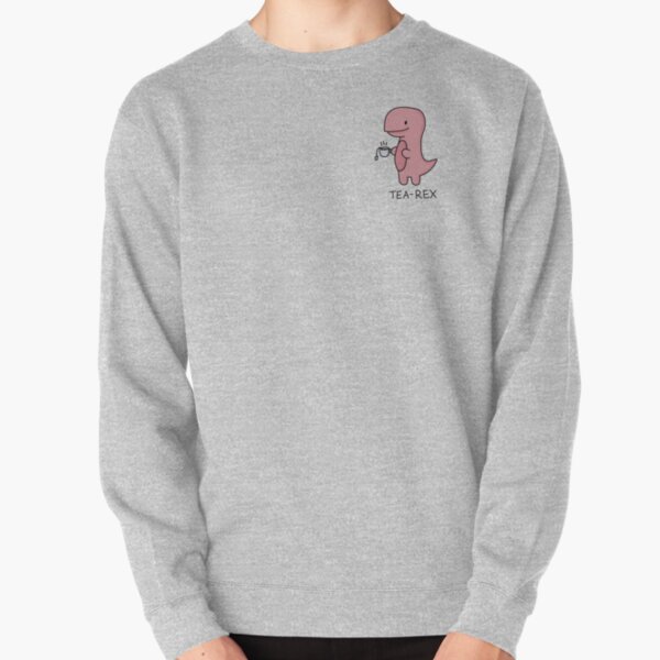 'Tea-Rex' Illustration Pullover Sweatshirt