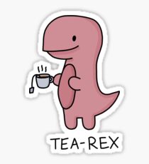 'Tea-Rex' Illustration Sticker