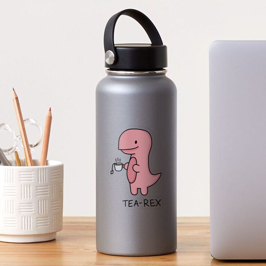 'Tea-Rex' Illustration Sticker