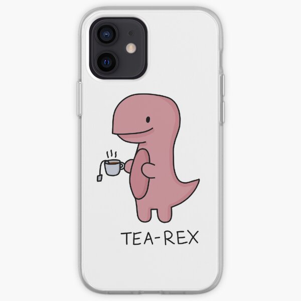 'Tea-Rex' Illustration iPhone Soft Case