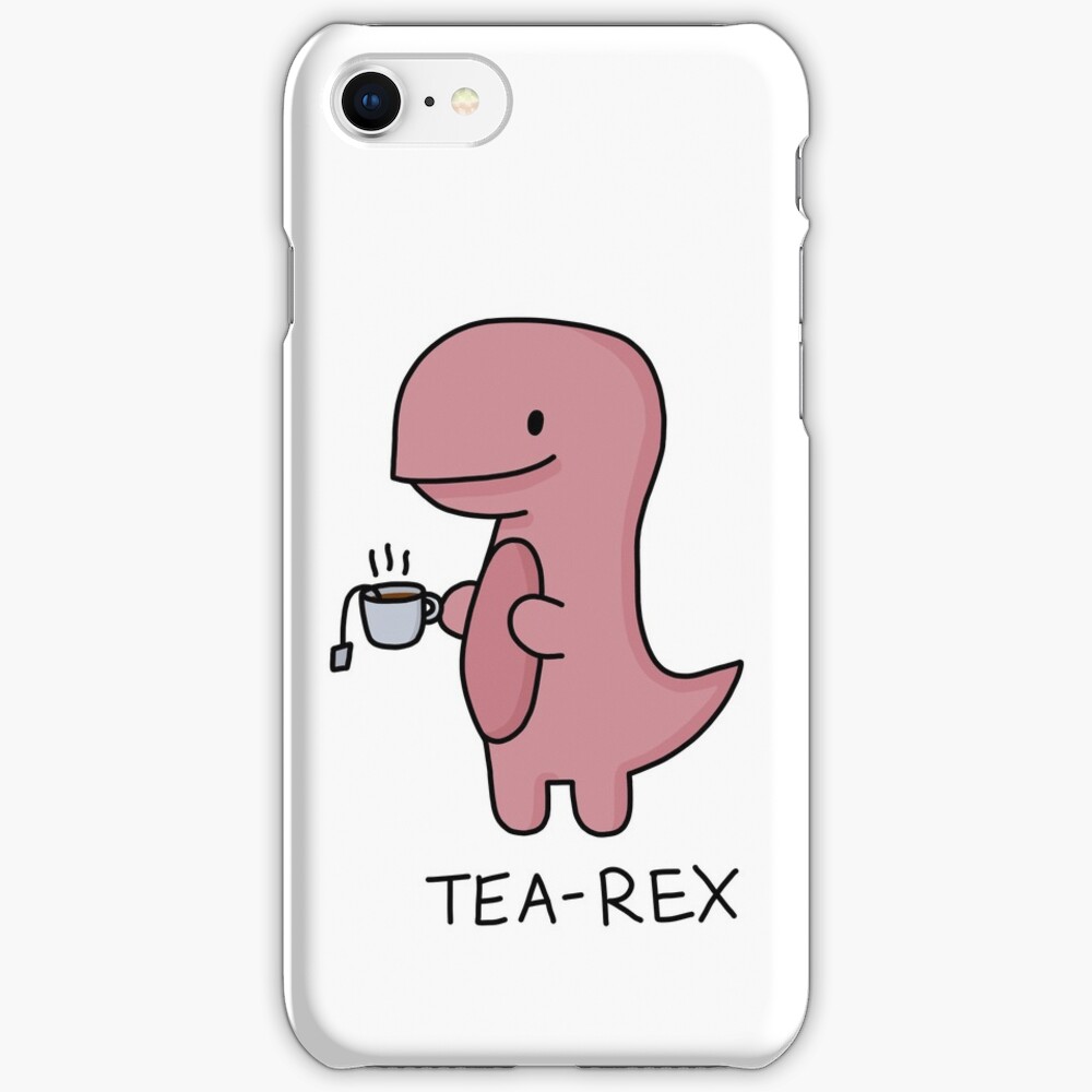 'Tea-Rex' Illustration iPhone Case & Cover