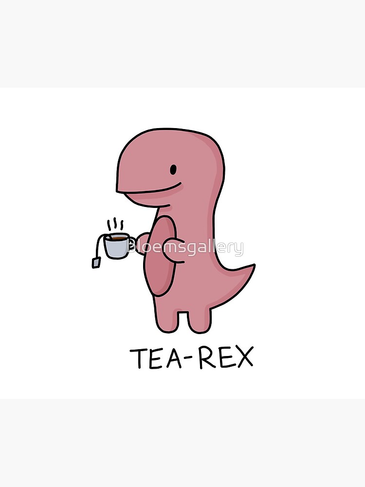'Tea-Rex' Illustration by bloemsgallery