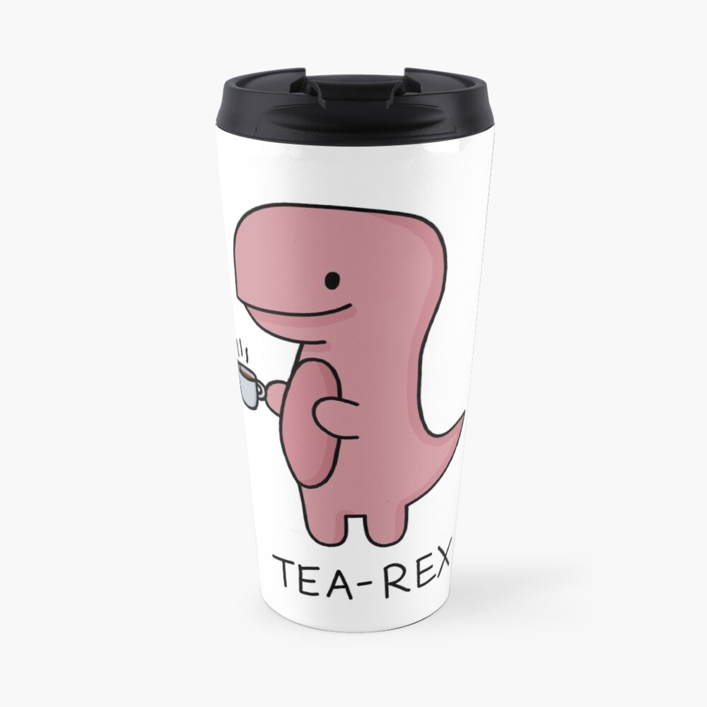 'Tea-Rex' Illustration Travel Mug