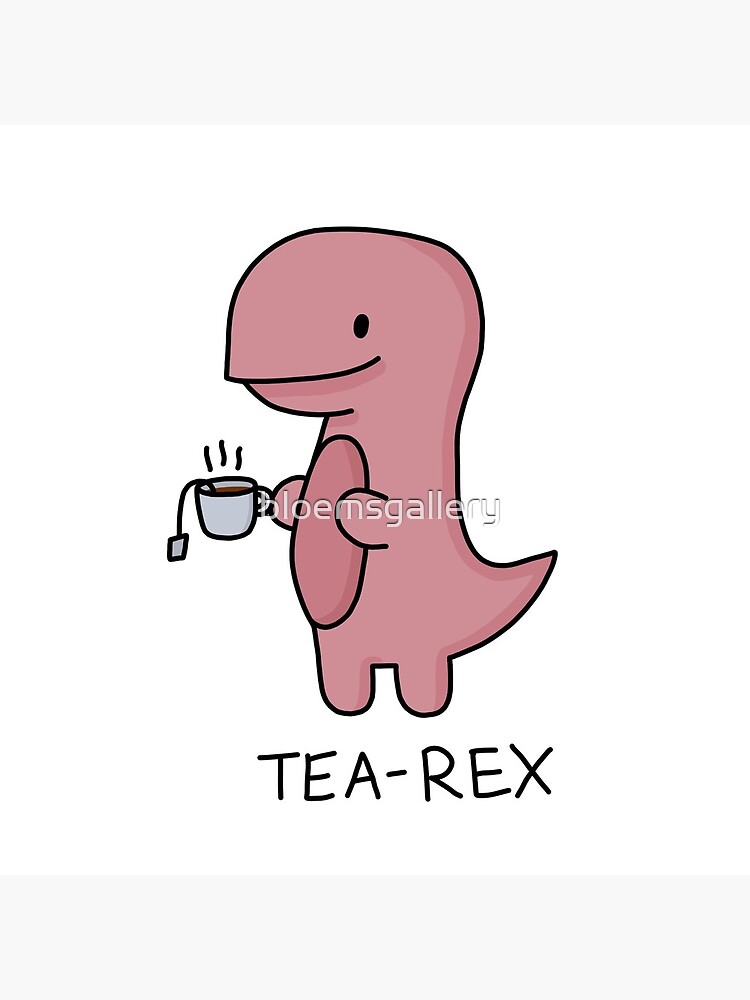 'Tea-Rex' Illustration by bloemsgallery