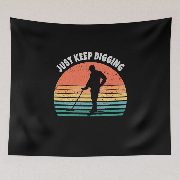 Item preview, Detector retro sunset just keep digging  designed and sold by TipTopTapo.