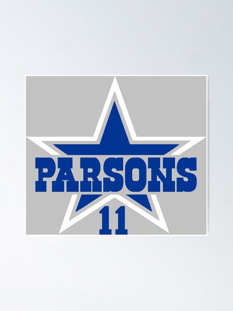 Micah Parsons 11 Dallas Cowboys player football vintage poster