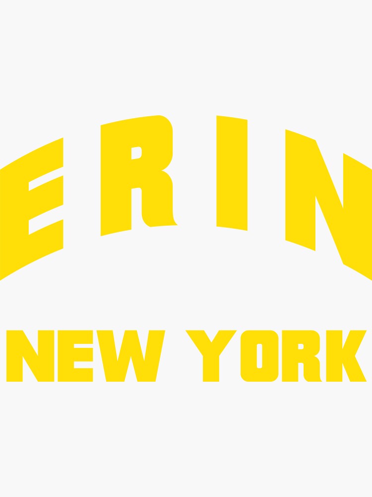 "Erin, New York" Sticker for Sale by TheMulch Redbubble