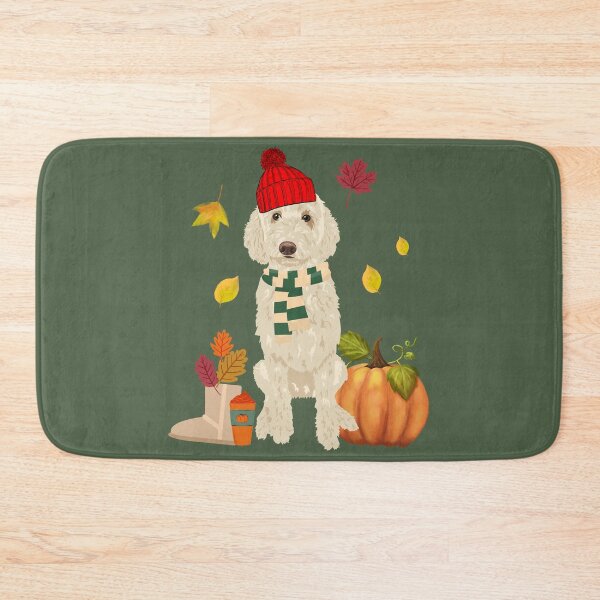 Item preview, Cream Goldendoodle Fall Vibes designed and sold by MameDesign.