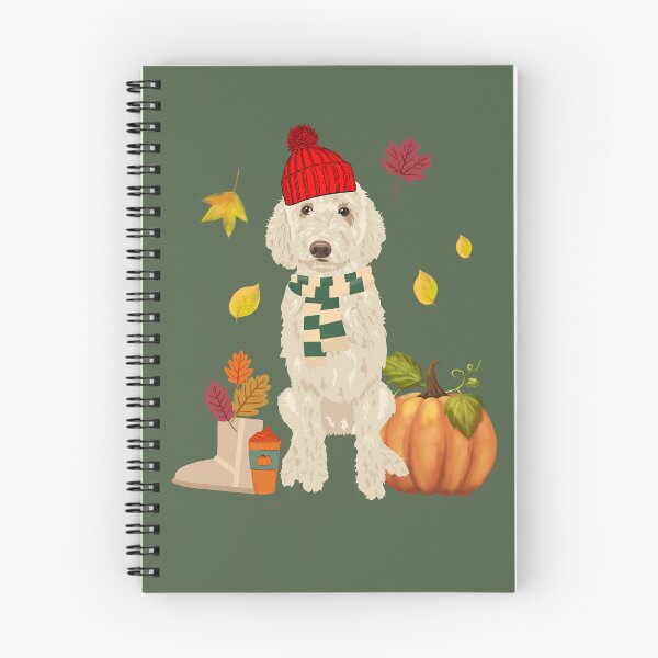 Item preview, Cream Goldendoodle Fall Vibes designed and sold by MameDesign.