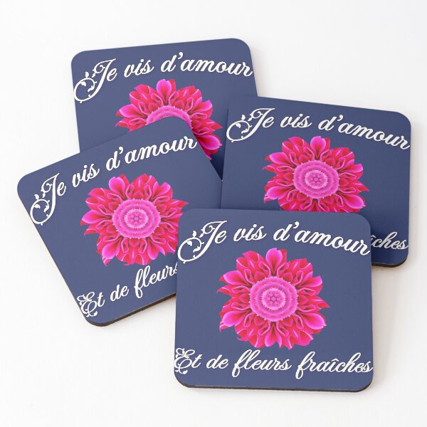 Item preview, I live with love and Fresh Flowers - Shades of Roses - Floral pattern designed and sold by LV-creator.