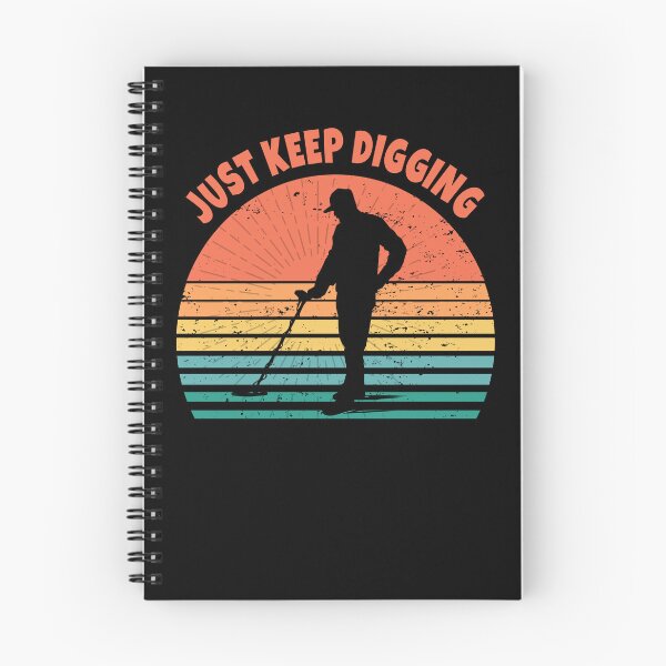 Item preview, Metal Detecting retro sunset just keep digging  designed and sold by TipTopTapo.
