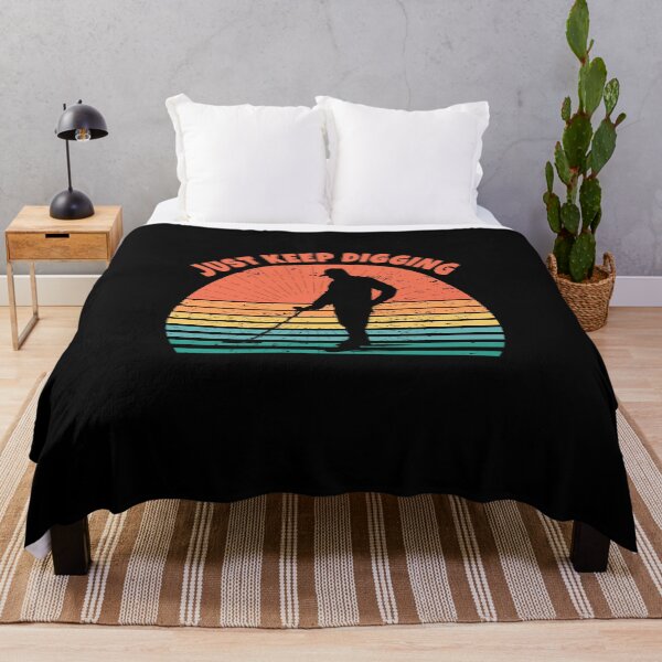 Item preview, Metal Detecting retro sunset just keep digging  designed and sold by TipTopTapo.