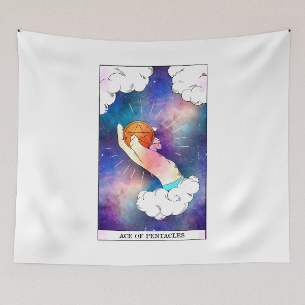 Item preview, Ace Of Pentacles - Tarot Card Print - Minor Arcana designed and sold by Annalee Beer.