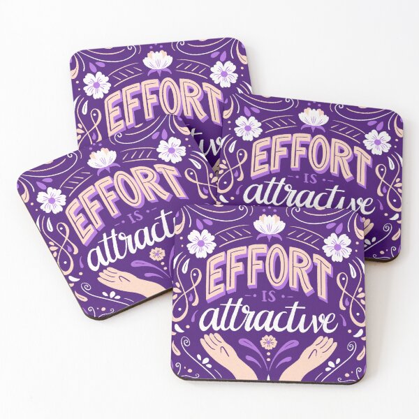 Item preview, Effort Is Attractive | motivational quote | lettering designed and sold by simonlidesign.