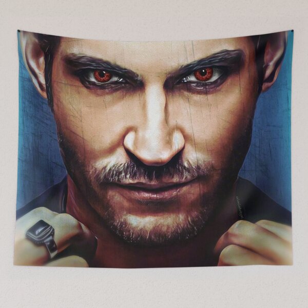 Item preview, Vintage Lucifer Portrait with Red Eyes designed and sold by orionlodubyal.