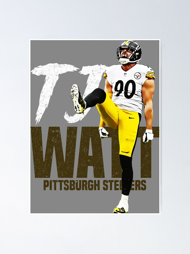 TJ Watt 90 Pittsburgh Steelers football retro poster shirt, hoodie