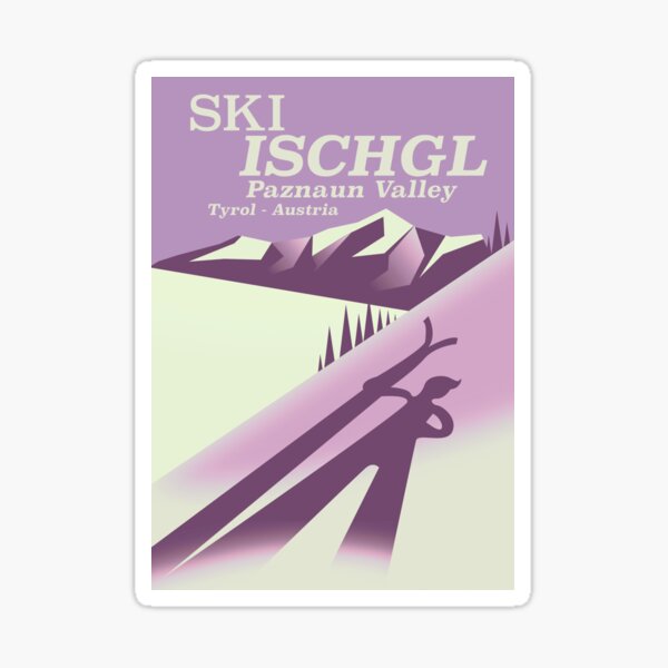 Ski Ischgl, Paznauntal Tirol, Österreich. Sticker