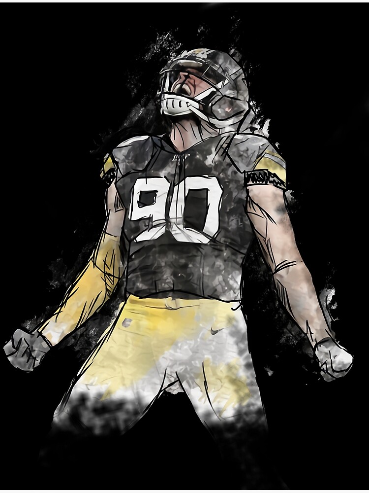 TJ Watt Pittsburgh Steelers Football Art Illustrated Poster 