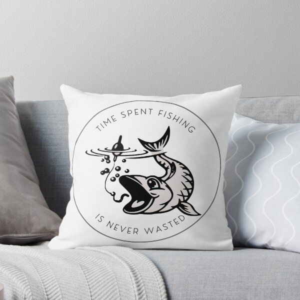 Item preview, Time Spent Fishing is Never Wasted designed and sold by TeesNthese.