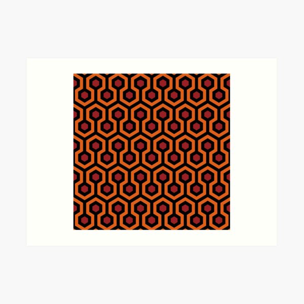 Tapis d'hôtel Overlook de The Shining: orange / rouge / noir Impression artistique
