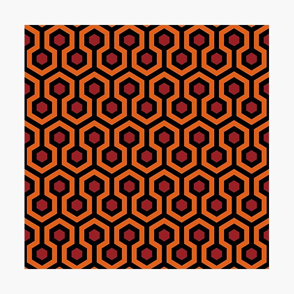 Overlook Hotel Carpet from The Shining: Orange/Red/Black Photographic Print